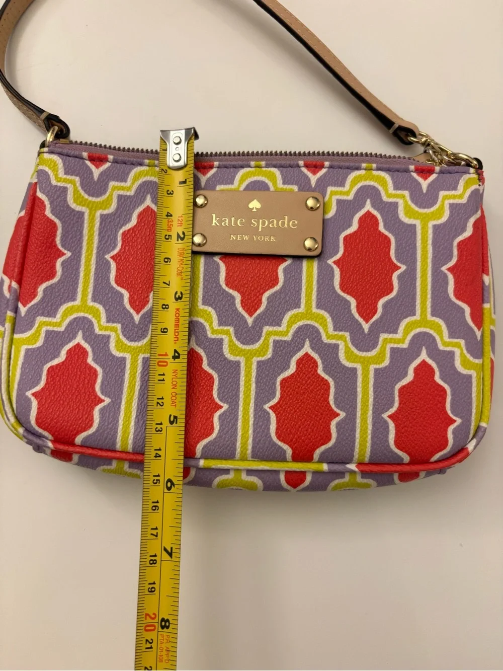 kate spade Red, Purple & Lime Patterned Wristlet